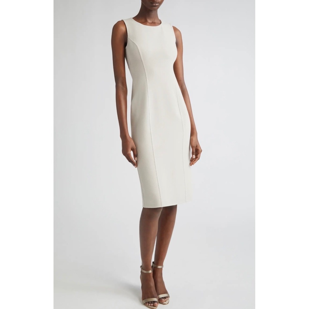 Michael Kors Collection Oyster Grey Virgin Wool Sheath Dress Made Italy 4 $1795‎